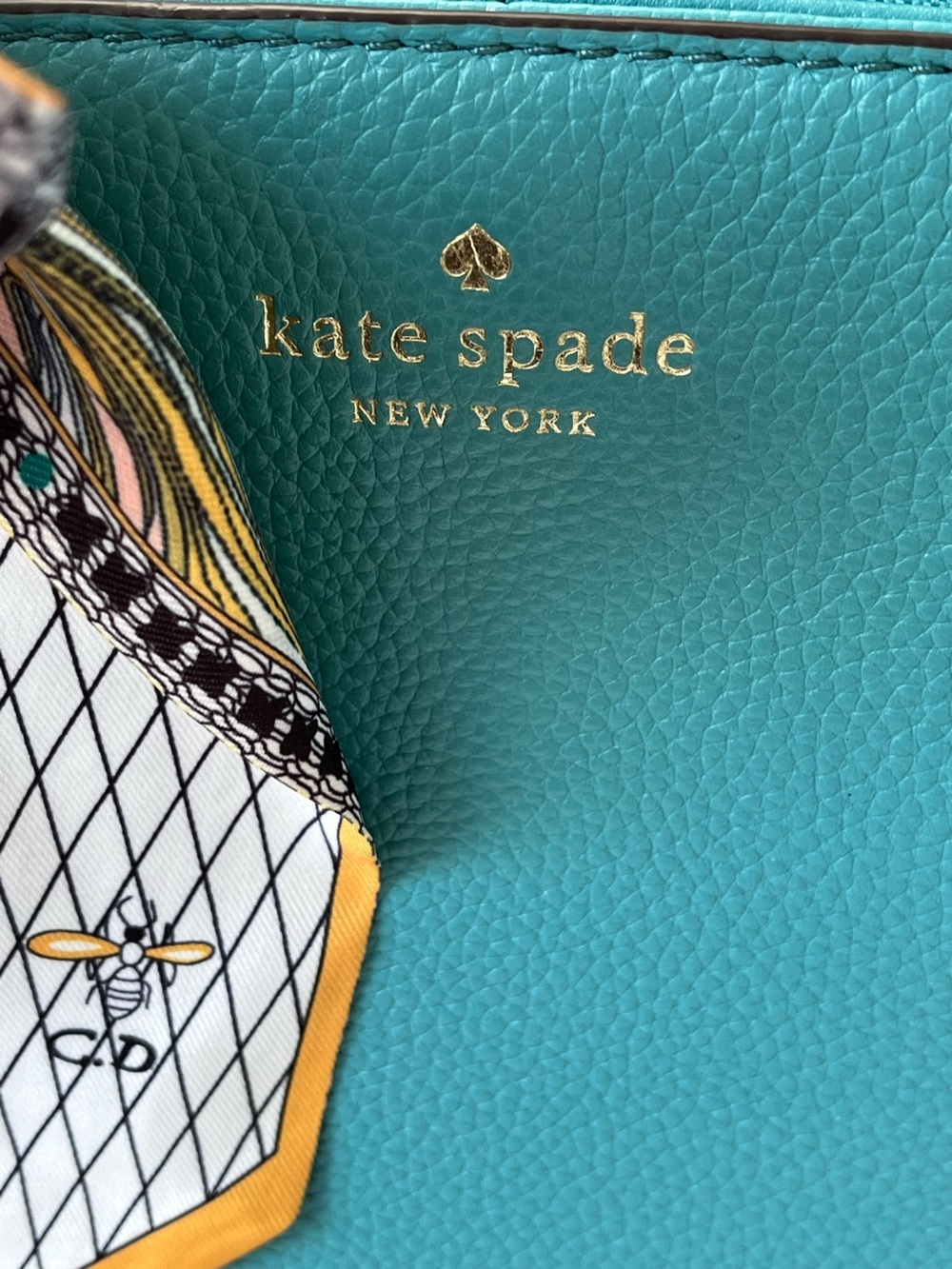 Kate Spade ♠️ Teal Leather satchel/Crossbody, EUC like NEW - Picture 5 of 12